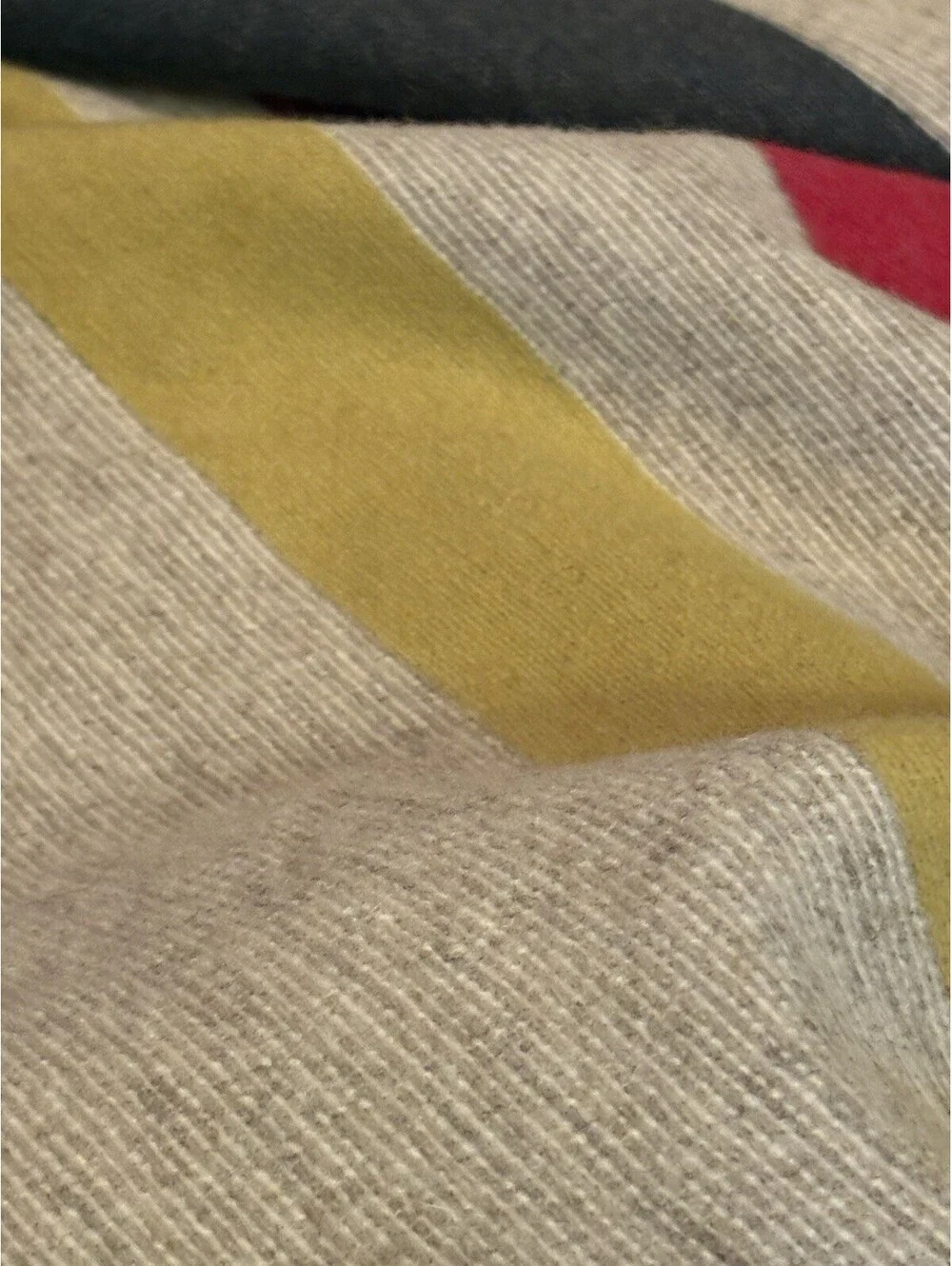 Vintage Wool Camp Blanket Striped 64x70” Hudson Bay/Pendleton Style Cabin Decor